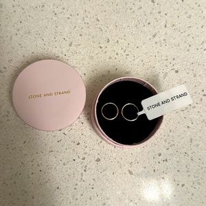 Stone and Strand 10K yellow gold huggie hoop earrings